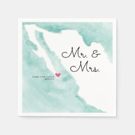 Mexiko-Karte | Herr & Frau | HOCHZEIT IN URLAUBSOR Serviette