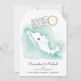 Mexiko-Karte | Hochzeit in Urlaubsort Playa del Ca