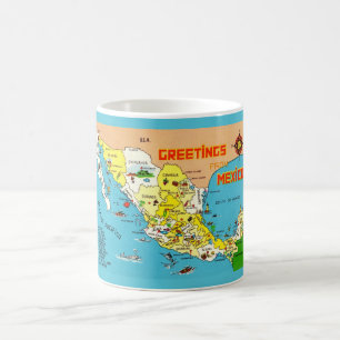 Mexiko-Karte-Tasse Kaffeetasse