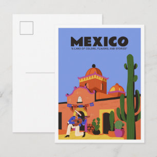 Mexiko Land der Farben, Geschmacksrichtungen und G Postkarte