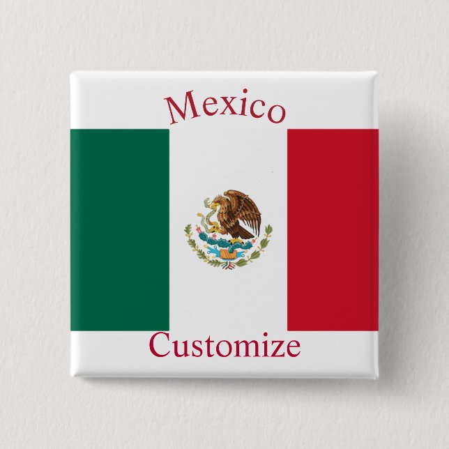 Mexiko Landesflagge Thunder_Cove Button (Vorderseite)