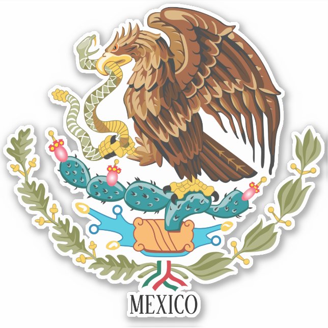 Mexiko-Landeswüste Patriotisch Aufkleber (Vorderseite)
