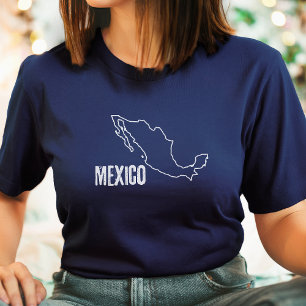 Mexiko-Landkarte Grenzverlauf Mexikanische Grenze T-Shirt