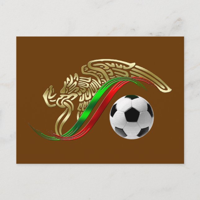 Mexiko-Logo für das Fußball-Futbol Postkarte (Vorderseite)