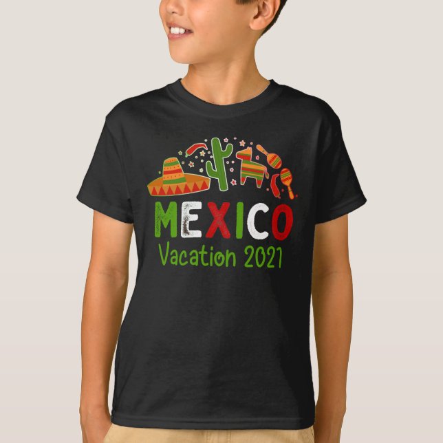 Mexiko Matching Vacation 2021 T-Shirt (Vorderseite)