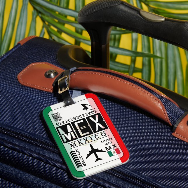 Mexiko MEX Gepäckmarke Gepäckanhänger (Vorderseite Insitu 1)