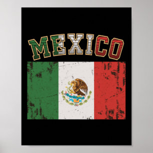 Mexiko mexikanische Flagge Männer Frauen Teens Kin Poster