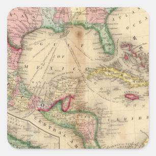 Mexiko, Mittelamerika, Antillen Quadratischer Aufkleber