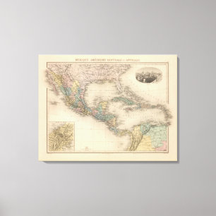 Mexiko, Mittelamerika und Karibische Meere Leinwanddruck