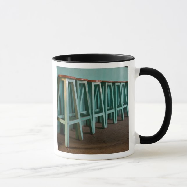 Mexiko, Oaxaca, grünes Bar petzt Linie Wand Tasse (Rechts)