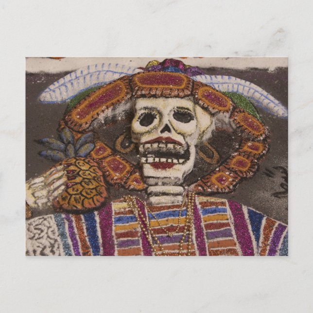 Mexiko, Oaxaca. Sand tapestry (tapete de arena) Postkarte (Vorderseite)