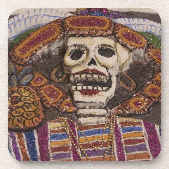 Mexiko, Oaxaca. Sand-Tapete (Tapete de Arena) Untersetzer (Vorderseite)