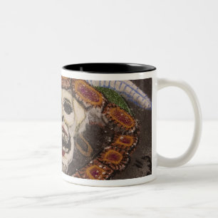 Mexiko, Oaxaca. Sandteppich (tapete de arena) Zweifarbige Tasse