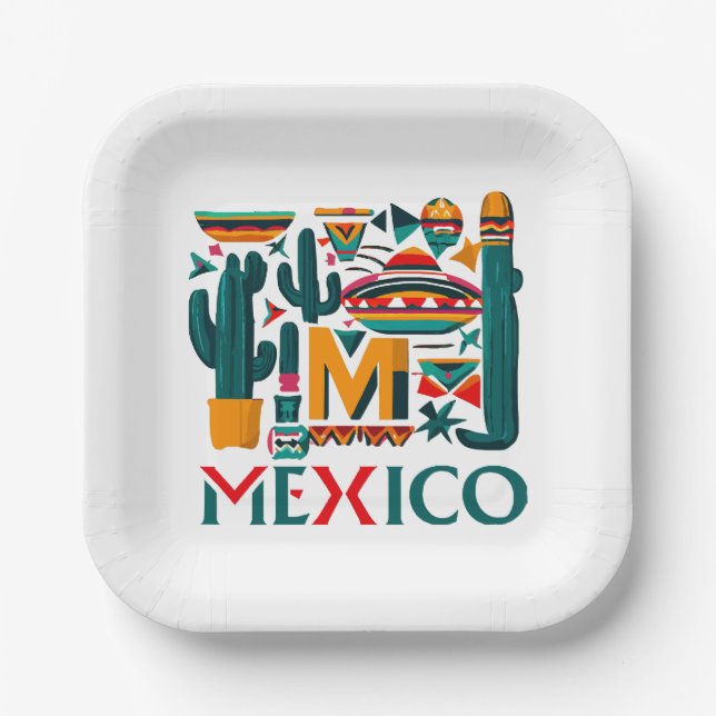 MEXIKO PAPPTELLER (Vorderseite)