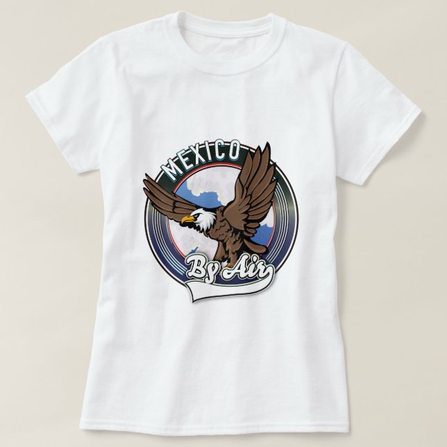 Mexiko per Flugreise-Patch. T-Shirt (Design vorne)