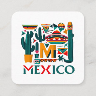 MEXIKO QUADRATISCHE VISITENKARTE