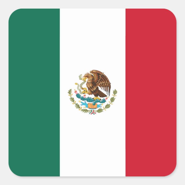 MEXIKO QUADRATISCHER AUFKLEBER (Vorderseite)