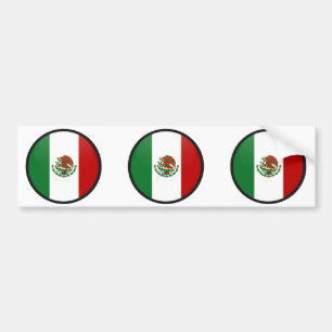 Mexiko-Qualität Flaggen-Kreis Autoaufkleber
