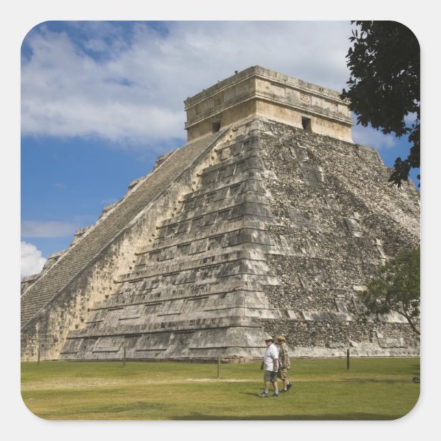 Mexiko, Quintana Roo, bei Cancun, Chichen 6 Quadratischer Aufkleber (Vorderseite)