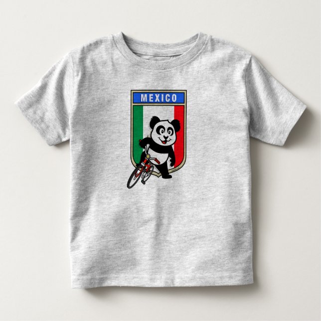Mexiko Radfahren Panda Kleinkind T-shirt (Vorderseite)