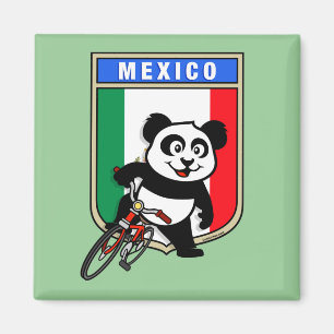 Mexiko Radfahren Panda Magnet