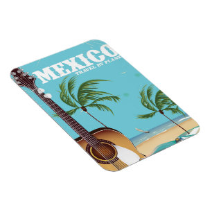 Mexiko - Reise mit dem Flugzeug Reiseplakat Magnet