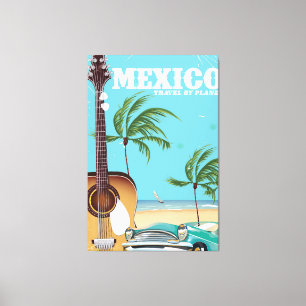 Mexiko - Reisen mit dem Flugzeug Reiseplakat Leinwanddruck
