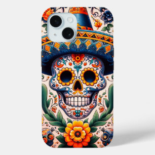 Mexiko   Reisen Vintager Retro-Zuckerschädel Case-Mate iPhone Hülle