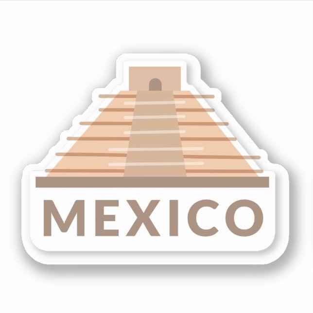 Mexiko Reisen Vinyl Sticker (Vorderseite)