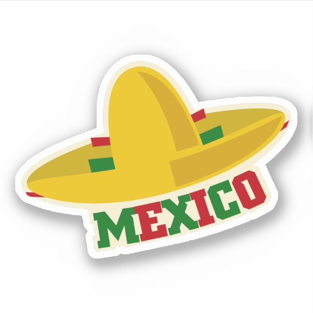 Mexiko Reisen Vinyl Sticker (Vorderseite)