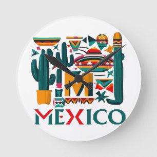 MEXIKO RUNDE WANDUHR