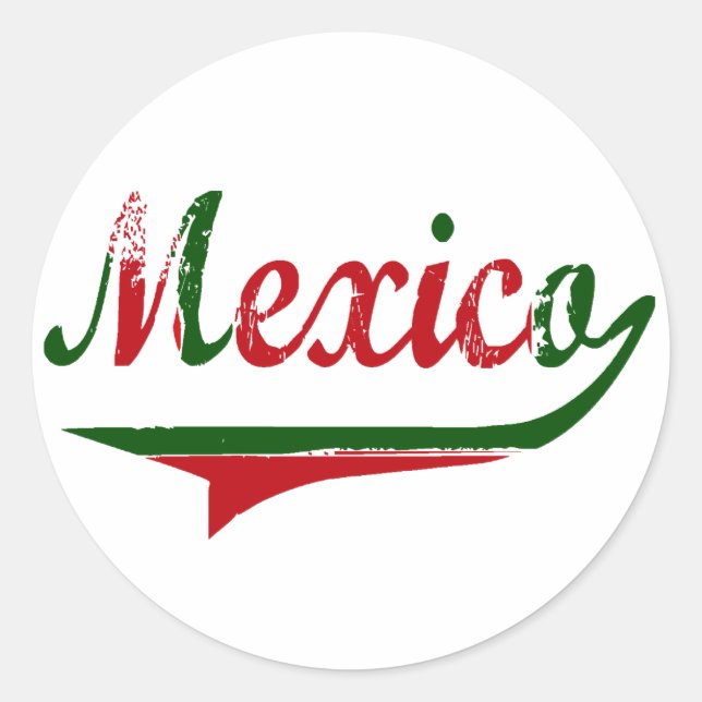 MEXIKO RUNDER AUFKLEBER (Vorderseite)