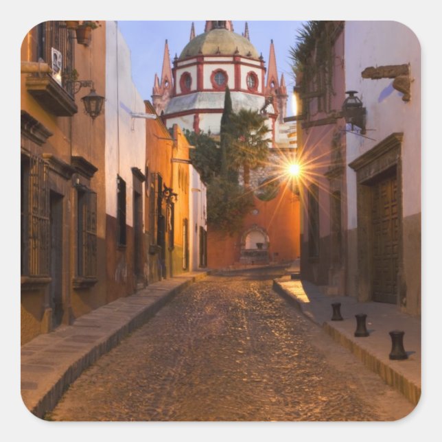 Mexiko, San Miguel de Allende. Früh Quadratischer Aufkleber (Vorderseite)