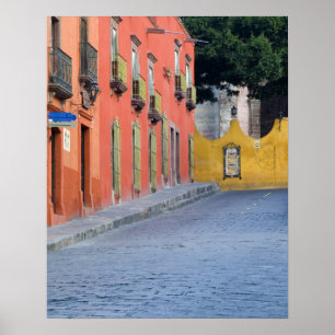 Mexiko, San Miguel de Allende, Zuhause entlang Poster