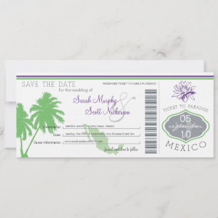 Mexiko Save the Date Boarding Pass