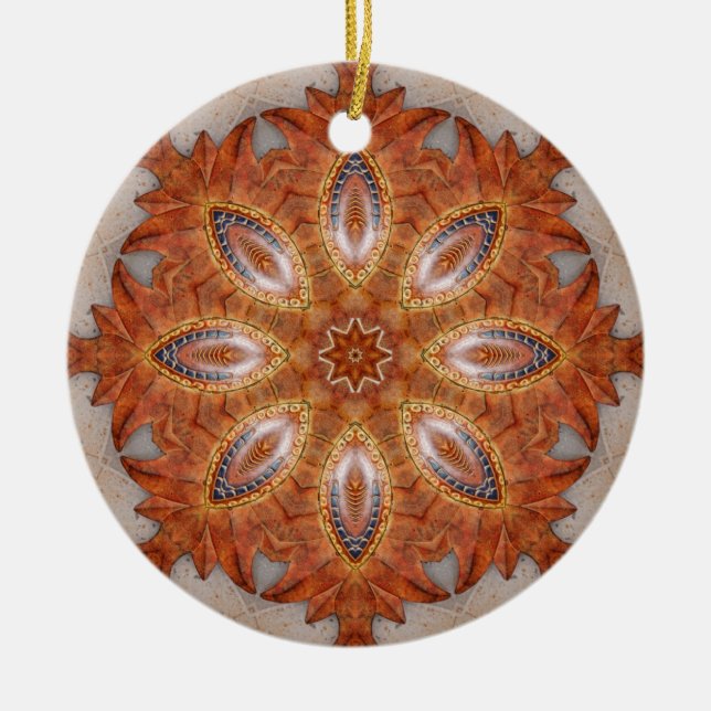 Mexiko-Solenoid-Kaleidoskop-Medaillon Keramik Ornament (Vorne)