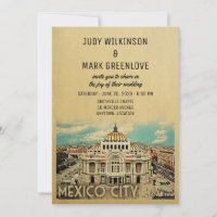 Mexiko Stadt Hochzeit Einladung Palacio Bellas Art