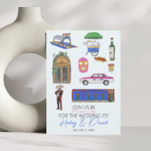 Mexiko Stadt Hochzeit Wasserfarbe