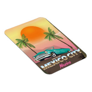 Mexiko-Stadt, Mexiko-Urlaubsposter Magnet