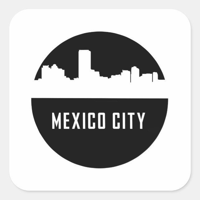 MEXIKO-STADT QUADRATISCHER AUFKLEBER (Vorderseite)