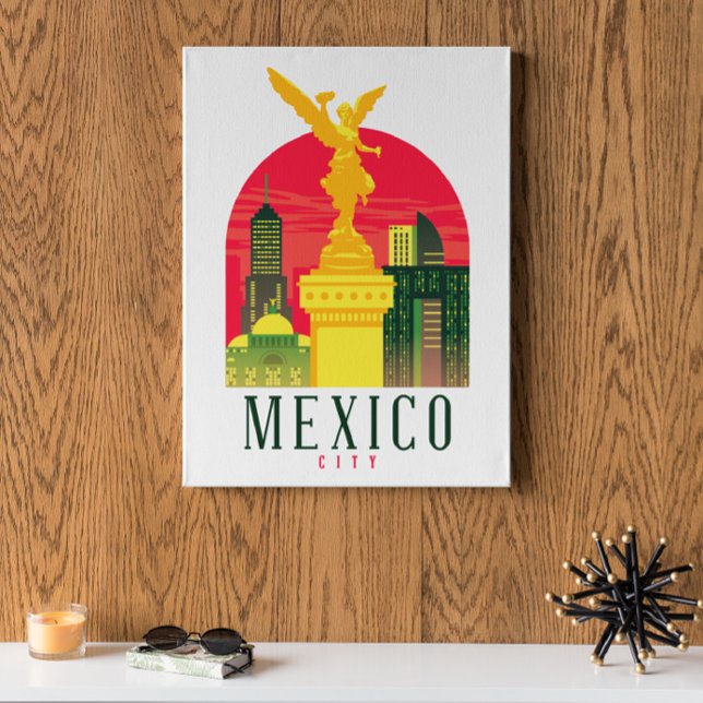 Mexiko-Stadt Vintag Poster (Mexico City Vintage Travel Poster)