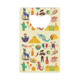 Mexiko-Symbole Geldbeutel Flaschenöffner