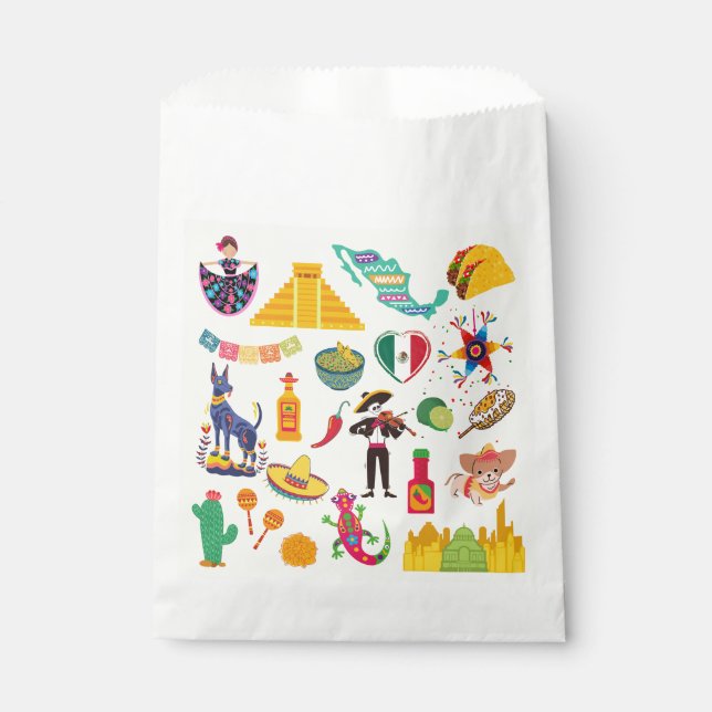 Mexiko-Symbole Geschenktütchen (Vorderseite)