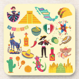 Mexiko-Symbole Getränkeuntersetzer