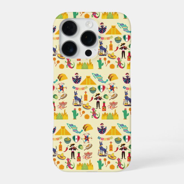 Mexiko-Symbole iPhone 16 Pro Hülle (Rückseite)