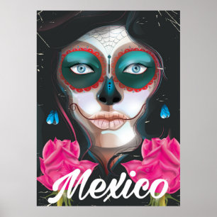 Mexiko Tag der Toten Urlaubs-Plakat Poster