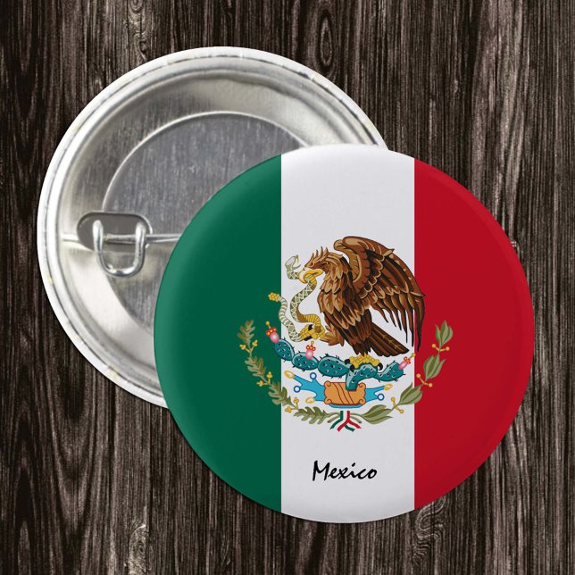 Mexiko-Taste, patriotische mexikanische Flaggenmod Button (Von Creator hochgeladen)
