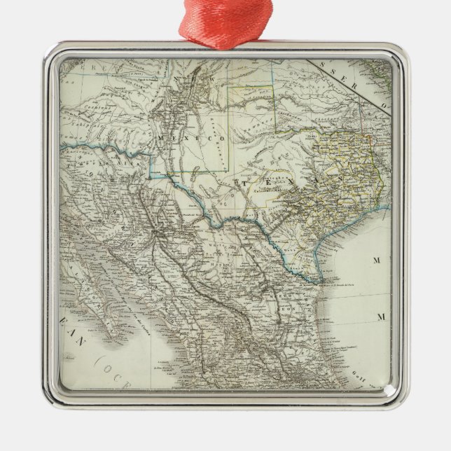 Mexiko, Texas, Californien, C Amerika Ornament Aus Metall (Vorne)