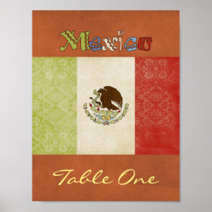 Mexiko-Tischnummer Poster