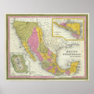 Mexiko und Guatemala Poster